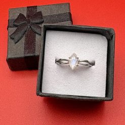 S925, adjustable, silver, lapis lazuli ring
