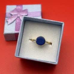 S925, adjustable, silver, lapis lazuli ring