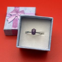 S925, adjustable, silver, lapis lazuli ring