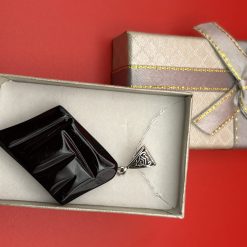 Sterling silver Whitby Jet necklace