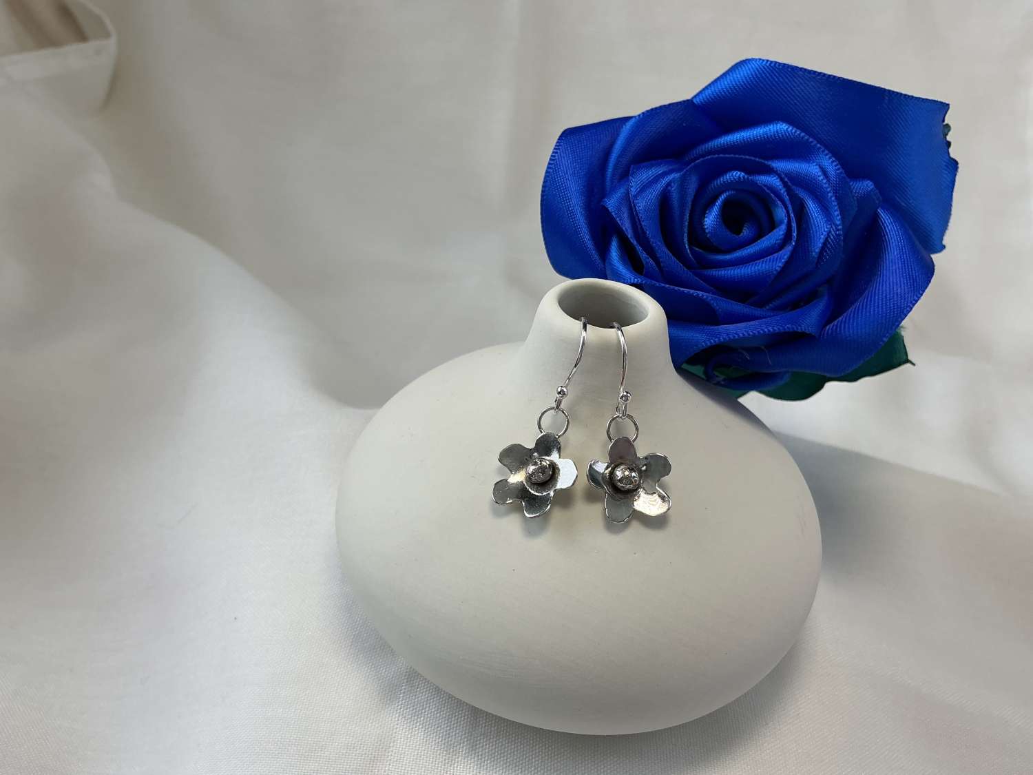 Sterling Silver Flower Earrings Sterling Silver Flower Earrings