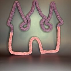 Knitted Wire Art Castle – Whimsical Handmade Wall Decor