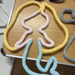 ✨ Handmade Mermaid Knitted Wire Art – Ocean-Inspired Wall Decor