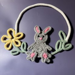 Farmyard Animal Knitted Wire Art Plaque – Personalised Nursery Wall Decor | Custom Name Sign | Handmade Gift