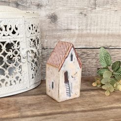 Miniature Stone Decoupaged House
