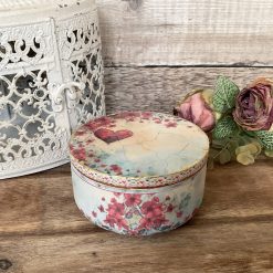 Large Trinket Box Pot with Lid, Vintage Style Jewellery Box