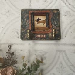 Dog Lead Plaque with Hooks, Small Decoupaged Metal Hanger 2