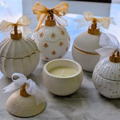Resin Christmas Bauble Scented Candle & Holder (large)