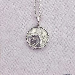 Pendant Only - Mermaid Tail Coin Sterling Silver Pendant