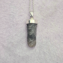 Raw Sapphire Sterling Silver Pendant
