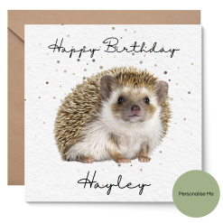 Personalised Hedgehog Birthday Card