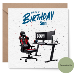 Personalised Gamer Birthday Card