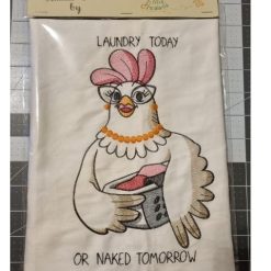 Tea-Towel chicken humour cotton kitchen 1
