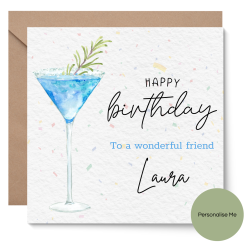 Personalised Gin Birthday Card