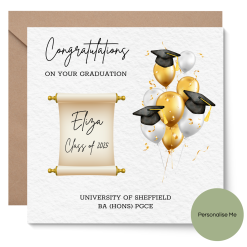Personalised Graduation Scroll Card