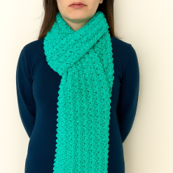 Scarf - Crochet Turquoise - Acrylic