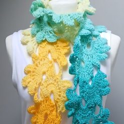 Crochet Flower Scarf