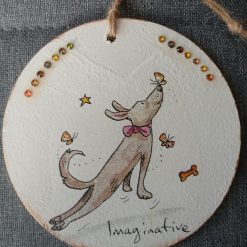 Wooden Bauble Hanging Decoration.  Christmas Stag/Deer