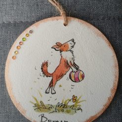 Wooden Bauble Hanging Decoration.  Christmas Stag/Deer