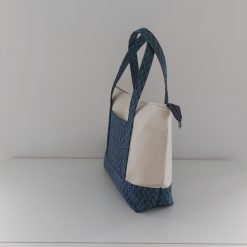Dark Blue Zippered Tote Bag 2 Dark Blue Zippered Tote Bag 2