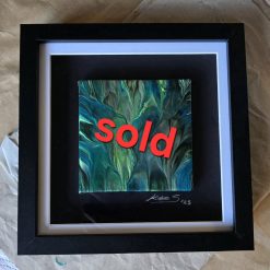 Green mini canvas framed SOLD