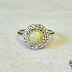 Size O - Iona Scottish Marble Sterling Silver Ring