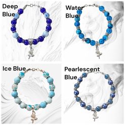 Rose charm bracelet (Deep Blue)