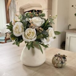 Roses in Vintage Jug, Faux Floral Centrepiece