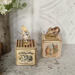 Alice Decoupaged Wooden Bricks, Decorative Collectables CHOICES