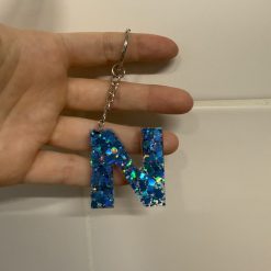 Personalised Glitter Resin Keychains