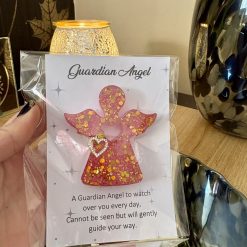 Handmade Freestanding Resin Glitter Guardian Angel Gift 2