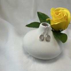 Sterling Silver Sea Glass Drop Earrings