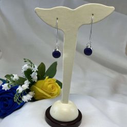 Sterling Silver Tumbled Glass Earrings