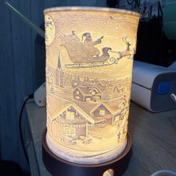 Christmas lithograph lamp