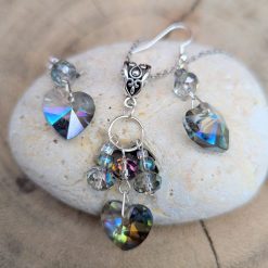 Sparkly heart jewellery set 1