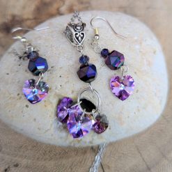 Purple sparkly heart jewellery set 2 Purple sparkly heart jewellery set 2