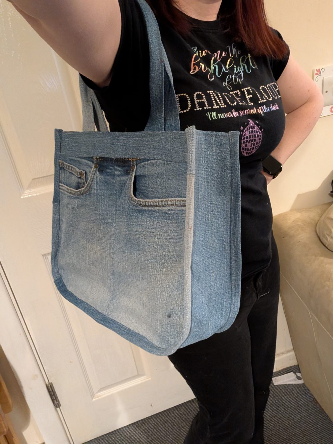Denim & leopard print tote style handbag Denim & leopard print tote style handbag