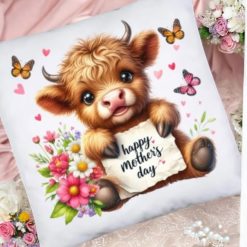 High cow Mother’s Day cushion with insert cushion