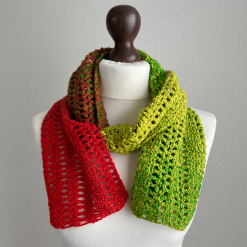 Scarf - Crochet Multi - Cotton
