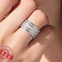 Sterling silver 10mm Band Ring US size 10