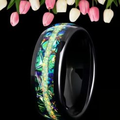 GREEN Tungsten Ring 2 GREEN Tungsten Ring 3