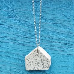 Sea Pottery Pendant Necklace Chain Jewellery Handmade Cornish Gift Ooak
