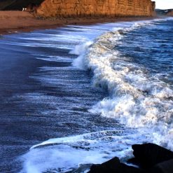Waves rolling to shore