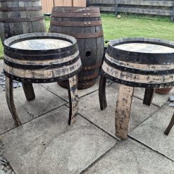 Whiskey barrel drinks cabinet