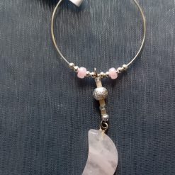 Crescent Moon Glass Charm 1
