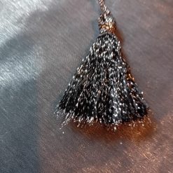 Black & Silver Tassel Keyring 1