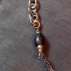 Black & Silver Tassel Keyring 3