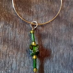 Teddy Glass Charm (Green) 2 Teddy Glass Charm (Green) 2
