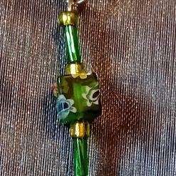 Teddy Glass Charm (Green) 1 Teddy Glass Charm (Green) 1