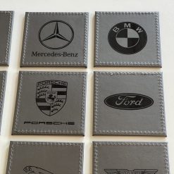 Single Car Rolls Royce Custom Engraved Leatherette Coaster Silver. Man Cave Desk Gift 2 Single Car Rolls Royce Custom Engraved Leatherette Coaster Silver. Man Cave Desk Gift 2